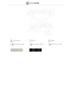 Canapé d'angle gauche 5 places sable/noir - 138x341x254 cm