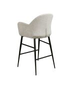 Badstoel met armleuningen lichtgrijs/zwart - 9x56x55 cm