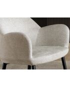 Badstoel met armleuningen lichtgrijs/zwart - 9x56x55 cm