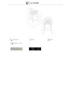 Badstoel met armleuningen lichtgrijs/zwart - 9x56x55 cm