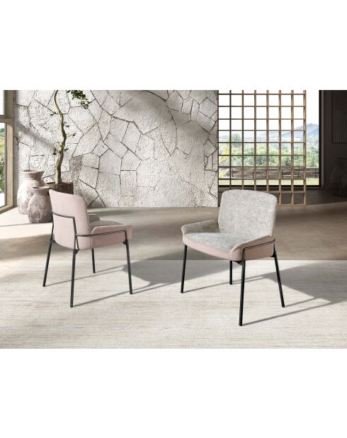 Silla gris/acero - 9x58x54 cm