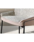 Grijs/stalen stoel - 9x58x54 cm