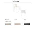 Grijs/stalen stoel - 9x58x54 cm