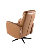 Fauteuil de relaxation en Cuir pivotant avec accoudoirs  marron/noir - 49x78x96 cm