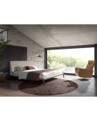Fauteuil de relaxation en Cuir pivotant avec accoudoirs  marron/noir - 49x78x96 cm