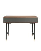 Consolle in MDF grigio scuro grigio scuro/noce/oro finitura opaca - 44x120x50 cm