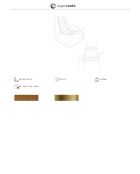 Fauteuil en Cuir avec accoudoirs  chameau/or - 24x69x89 cm