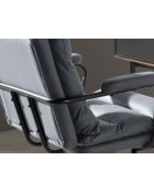 Bürodrehsessel, grau/schwarz, 10 x 59 x 63 cm