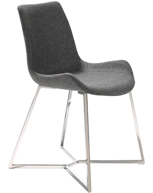 Stuhl aus grau/Stahl - 62,5x54x58 cm