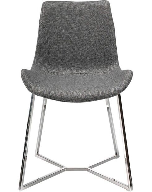 Stuhl aus grau/Stahl - 62,5x54x58 cm