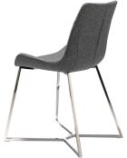 Silla gris/acero - 62,5x54x58 cm