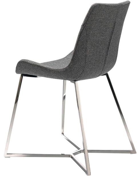 Stuhl aus grau/Stahl - 62,5x54x58 cm