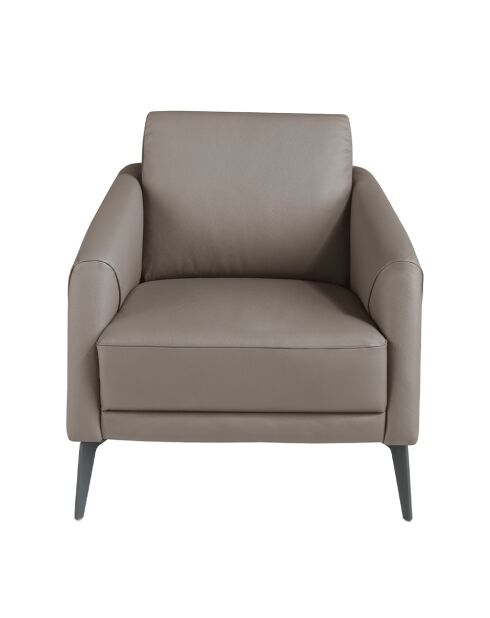 Lederen fauteuil met armleuningen grijs/zwart - 16x78x80 cm