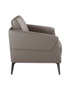 Lederen fauteuil met armleuningen grijs/zwart - 16x78x80 cm