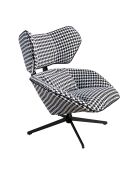 Schwarz/weißer Drehstuhl - 85x95x95