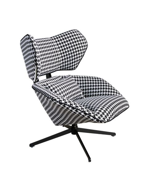 Schwarz/weißer Drehstuhl - 85x95x95