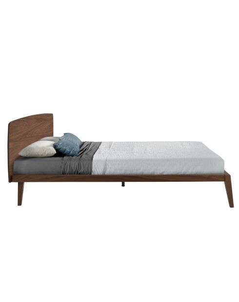 Letto matrimoniale con testiera originale in noce - 42x181x210 cm