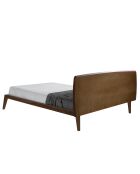 Letto matrimoniale con testiera originale in noce - 42x181x210 cm