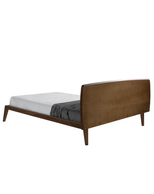 Letto matrimoniale con testiera originale in noce - 42x181x210 cm