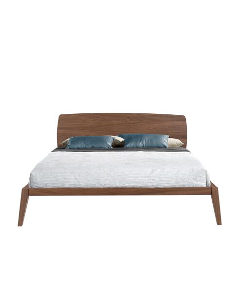 Letto matrimoniale con testiera originale in noce - 42x181x210 cm