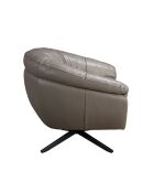 Fauteuil en Cuir pivotant aux accoudoirs  gris/noir - 24x87x85 cm