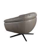 Fauteuil en Cuir pivotant aux accoudoirs  gris/noir - 24x87x85 cm