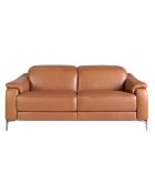 3-Sitzer-Relaxsofa braun/Stahl - 126x188x108 cm