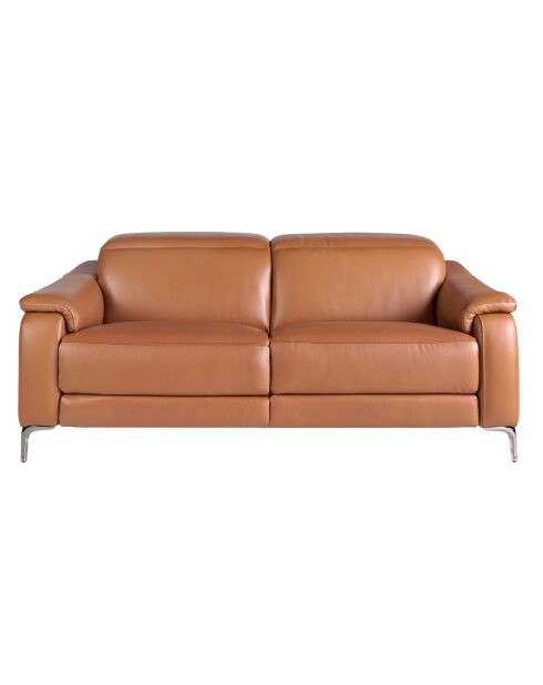 3-Sitzer-Relaxsofa braun/Stahl - 126x188x108 cm