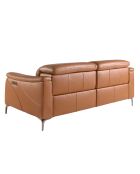 3-Sitzer-Relaxsofa braun/Stahl - 126x188x108 cm