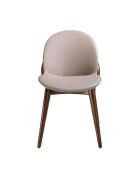 Stuhl aus künstlichem Nerz/Nussbaum, 5 x 47 x 59 cm