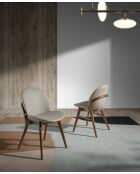 Stuhl aus künstlichem Nerz/Nussbaum, 5 x 47 x 59 cm