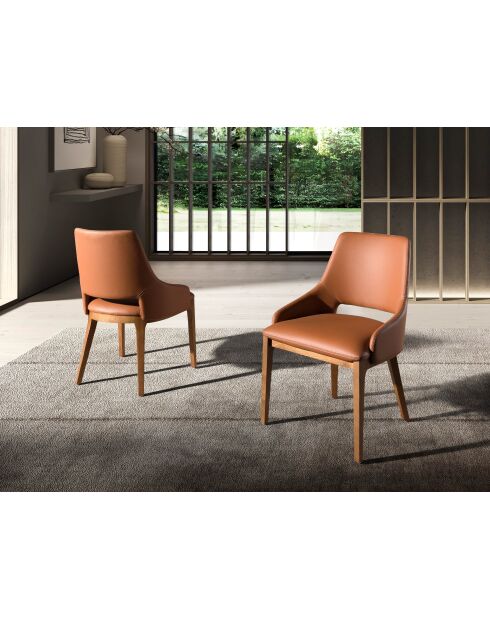Chaise  brun/noyer - 7x54x61 cm
