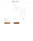 Chaise  brun/noyer - 7x54x61 cm