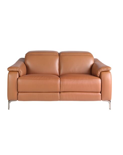 2-Sitzer-Relaxsofa braun/stahl - 110x154x108 cm