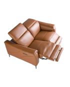 2-Sitzer-Relaxsofa braun/stahl - 110x154x108 cm