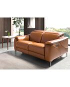 2-Sitzer-Relaxsofa braun/stahl - 110x154x108 cm