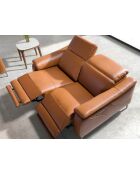2-Sitzer-Relaxsofa braun/stahl - 110x154x108 cm