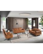 2-Sitzer-Relaxsofa braun/stahl - 110x154x108 cm