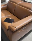 2-Sitzer-Relaxsofa braun/stahl - 110x154x108 cm