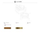 Fauteuil en Cuir avec accoudoirs  chameau/or - 30x97x88 cm