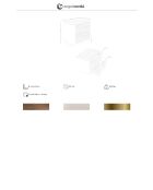 Mesita de noche beige/dorado/nogal - 32x60x42 cm