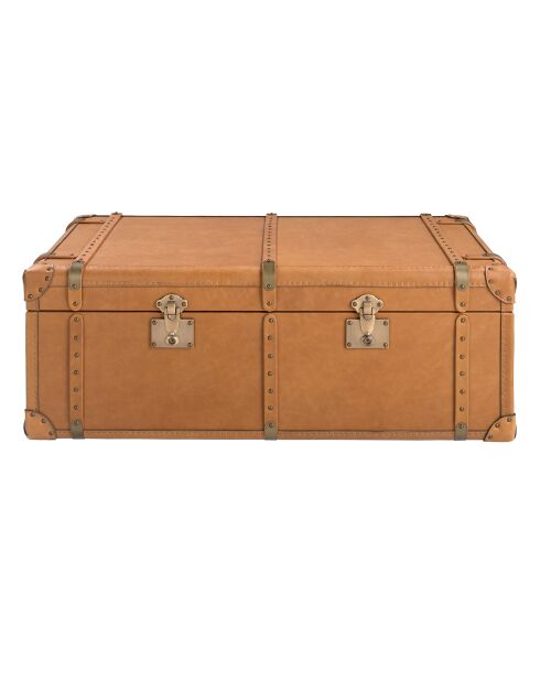 Coffre brun/or - 42x126x74 cm