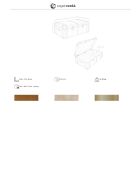 Coffre  brun/or - 42x126x74 cm