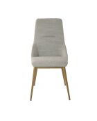 Hellgrau/goldener Stuhl - 4x48x60 cm