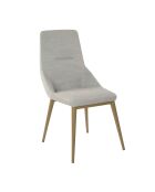 Hellgrau/goldener Stuhl - 4x48x60 cm