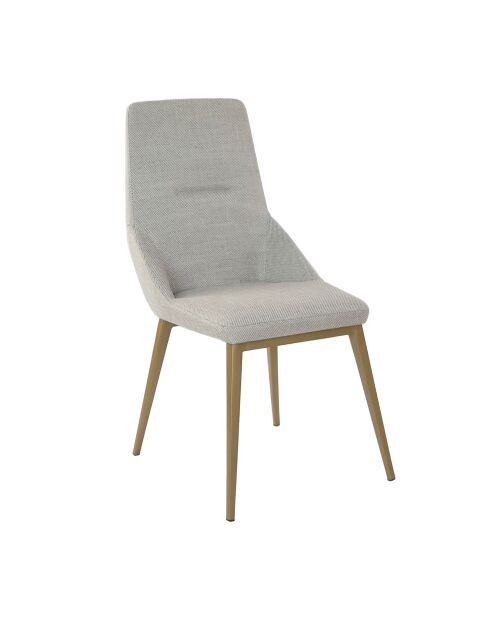 Hellgrau/goldener Stuhl - 4x48x60 cm