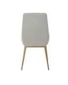 Hellgrau/goldener Stuhl - 4x48x60 cm