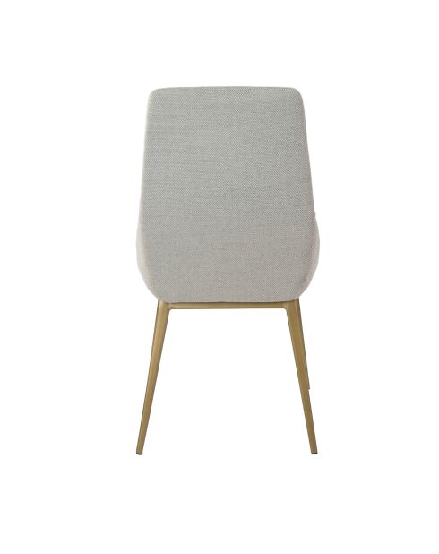 Hellgrau/goldener Stuhl - 4x48x60 cm