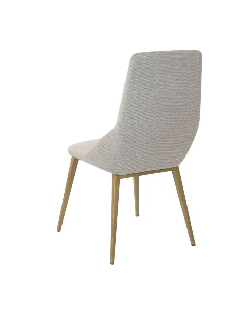 Hellgrau/goldener Stuhl - 4x48x60 cm