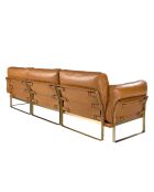 5-Sitzer-Ecksofa Kamel/Gold - 138x302x166 cm